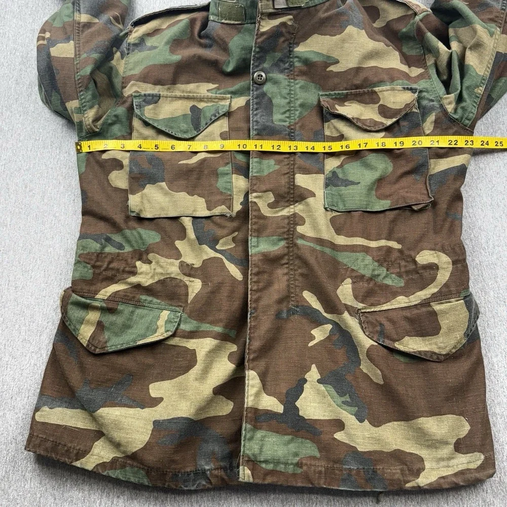 US Army Jacket Mens Medium Regular Green Camo Coat Cold Weather Field Daly